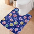 thumbnail image 2 of Yayeee Bath Rugs for Bathroom Floor Set of 2 Non Slip Fluffy Soft Absorbent Mat, Blue Colorful Candies, 2 of 7