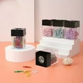 thumbnail image 3 of Transparent Desktop Paper Clip Dispenser Desk Organizer Adorable Storage Containers For Supplies Accessories, 3 of 6
