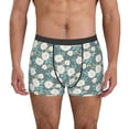thumbnail image 2 of Goofa Flower Printed Men's Boxer Briefs Underwear, Moisture-Wicking Underwear, Trunk,Soft and Breathable Cotton Underwear-Small, 2 of 9