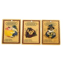 Boyds Bears Resin Fridgewear Garden Magnet S/3 - 3 Magnets 2.5 Inch, Resin - Resin Bear Rabbit Garden 26910