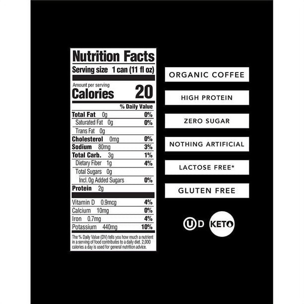 Kitu Super Coffee, Cold Brew Unsweetened Black Coffee, 12 Pack, 11 fl oz