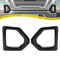 Kojem Pair Fog Light Bezel Cover for 2019-2023 GMC Sierra 1500 Denali Fog Lamp Cover Trim Painted Black