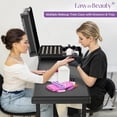 thumbnail image 5 of EasyinBeauty Rolling Portable Manicure Table with 3 Drawers, Lockable Makeup Train Case with Foldable Nail Desk, 5 of 7