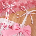 thumbnail image 5 of mgoYE Baby Girl Clothes Baby Girl Summer Clothes Short Sleeve Top Shorts Clothing(Pink,2-3 Years), 5 of 8