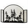 thumbnail image 2 of Meyda 147758 50 x 34 in. Tall Pines Arched Fireplace Screen, Matte Black Mesh, 2 of 2