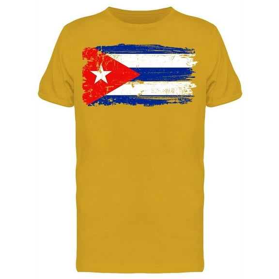 Grunge Cuba Flag Country T-Shirt Men -Image by Shutterstock, Male Large
