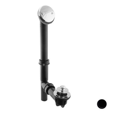 

1.5 in. Black Tubular Twist and Close Bath Waste in Powder Coat Flat Black