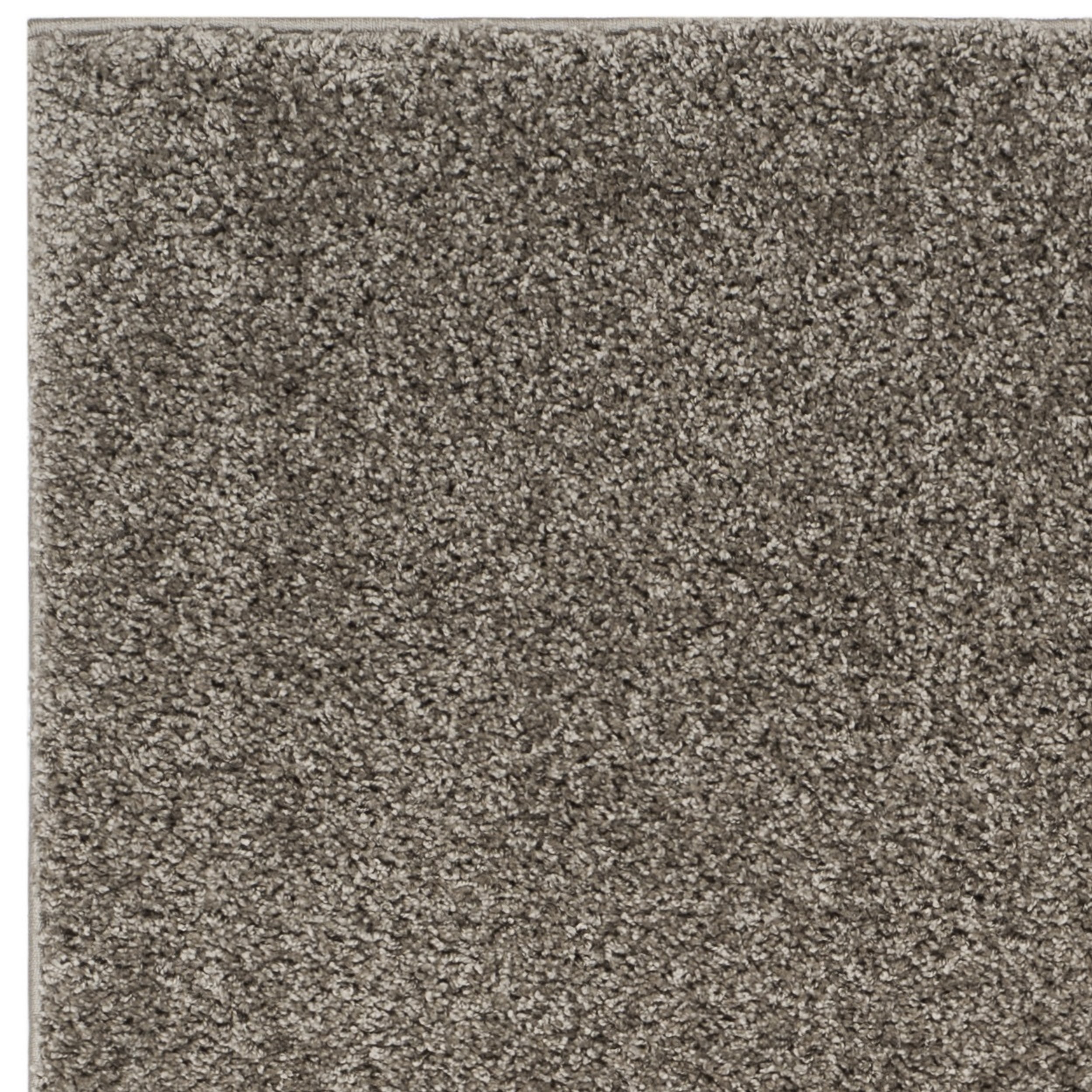 SAFAVIEH New York Willis Plush Solid Shag Area Rug, Grey, 4' x 6'
