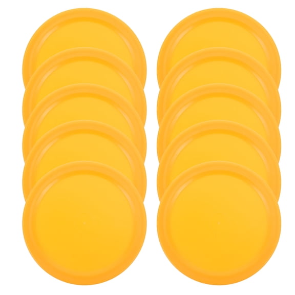 LOLIPPYY Set of 10 Plastic Hockey Pucks for Air Hockey Tables, Smooth Design for Easy Sliding and Fast