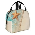 thumbnail image 2 of Salouo Starfish On The Sand Beach for Unisex Lunch Bag Leakproof Lunch Tote Large Capacity Reusable Insulated Lunch Box Cooler Lunch Container for Work/Office/Picnic/Travel-Black, 2 of 8
