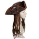 thumbnail image 3 of Gorras de disfraces de capitanes, sombrero de tricornio con peluca, sombrero de pirata para fiestas temáticas, juegos de aventura y travesuras Hugo Sombrero pirata, 3 of 7