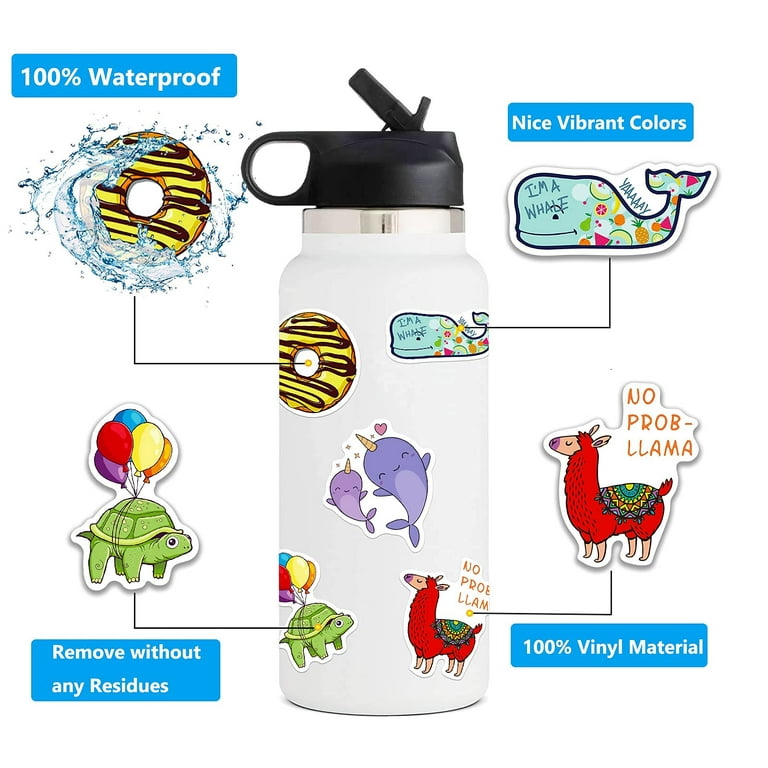 Waterproof Waterbottle Stickers  Water bottle, Hydro flask bottle, Trendy water  bottles