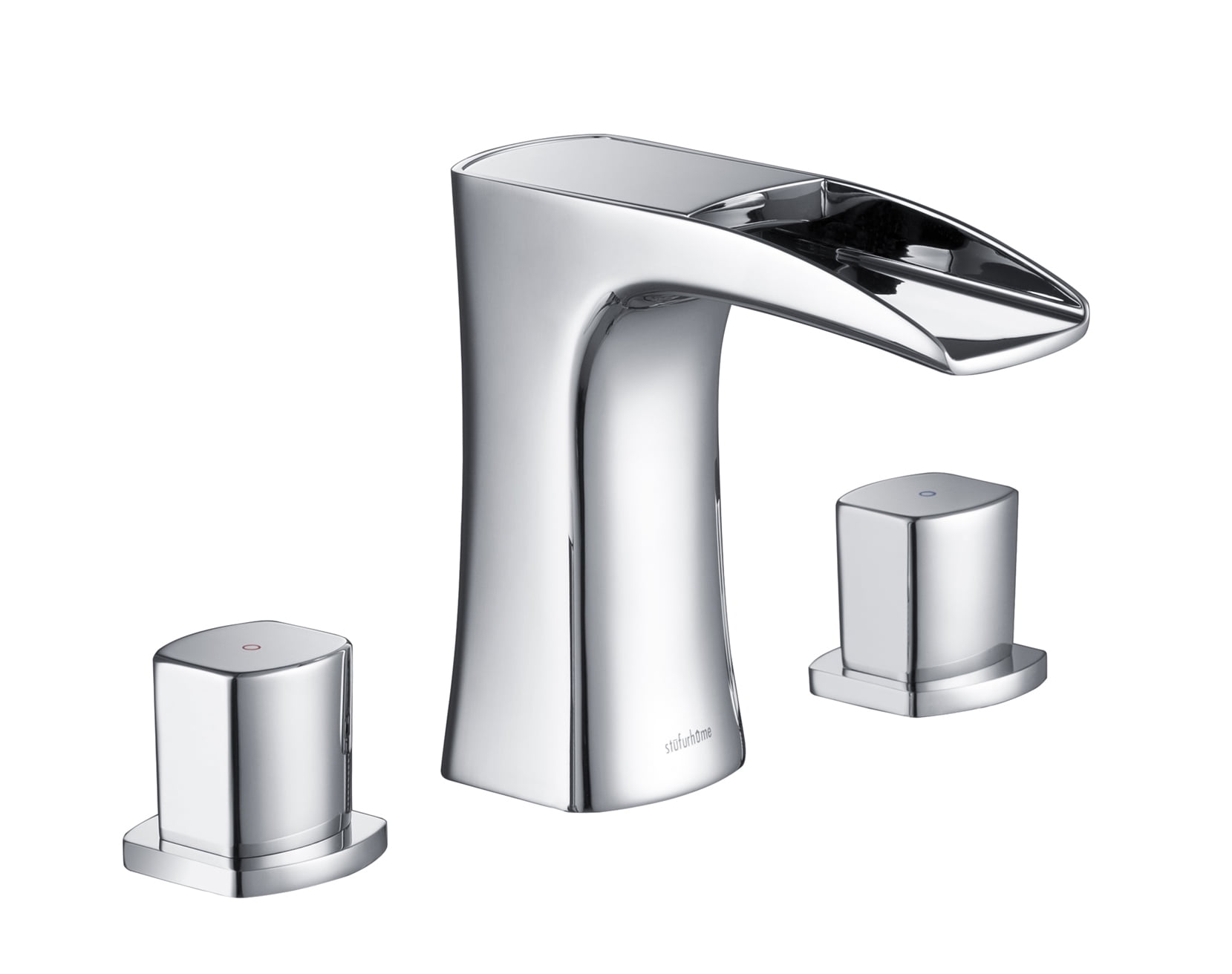 Stufurhome Cascade Bathroom Sink Faucet Set in Chrome