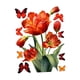 thumbnail image 4 of Pegatina estática perfecl para ventana mariposas y tulipanes 30 cm x 40 cm, 4 of 8