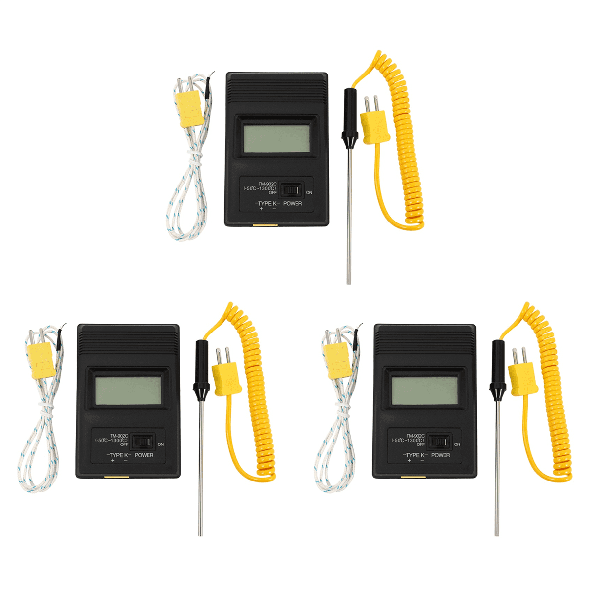 3X TM-902C(-50 Celsius to 750 Celsius) Temperature Meter Digital K Type Thermometer Sensor + Thermocouple Probe Needle
