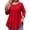Red, variant on Dwralegc Womens Plus Size Tops 3/4 Sleeve Crewneck Loose Blouses with Leggings Tunic Spring 2026 Clothes Dressy Basic with Asymmetrical Hem Tops Dark Gray 5XL