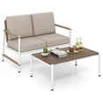 thumbnail image 2 of Costway Ensemble de Mobilier de Patio 2 Pcs Causeuse Canapé avec Table à Café Coussins Épais, 2 of 10