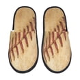 thumbnail image 3 of Junzan Fuzzy Feet Slippers For Women,House Shoes Non Slip Indoor/Outdoor,Vintage Baseball Designs-Large, 3 of 9