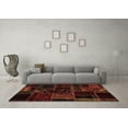 thumbnail image 3 of Ahgly Company Indoor Round Patchwork Brown Transitional Area Rugs, 4' Round, 3 of 4