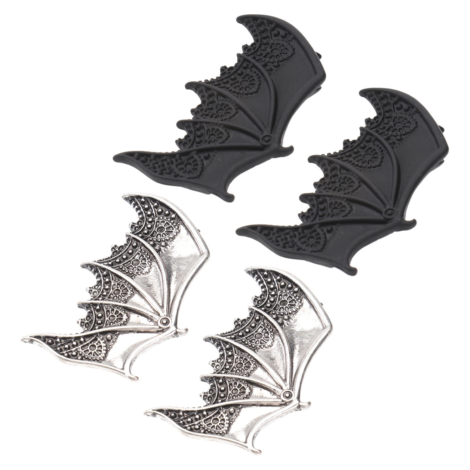 BESTYASH 2Pairs Headband Black Wing Hairpin for Festival and Party Decoration