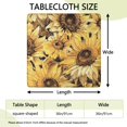 thumbnail image 2 of Yellow Sunflower Art Pattern Square Fitted Tablecloth with Elastic Edge,Square Table Cover,Washable Elastic Table Cover for Home Kitchen Party Decor 36"x36", 2 of 6