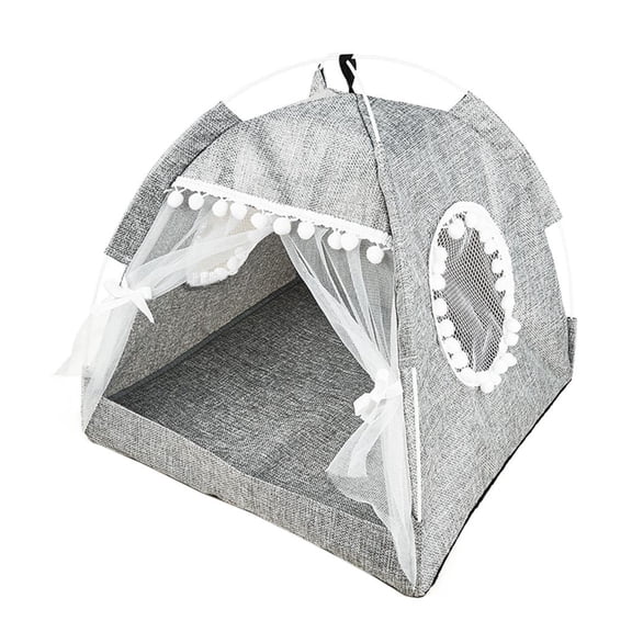 Giaone Pet Camping Tent Portable Wear-Resistant Teepee with Breathable Mesh Window