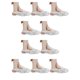 thumbnail image 1 of Qarigey Calcetines de tacón alto transpirables antideslizantes para mujer Blanco 10piezas, 1 of 6