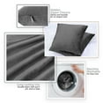 thumbnail image 4 of Nestl Velvet Throw Pillow Covers Solid Square Soft Decorative Pillow Cover for Sofa, 16" x 16", Charcoal Gray, Pack of 4, 4 of 8