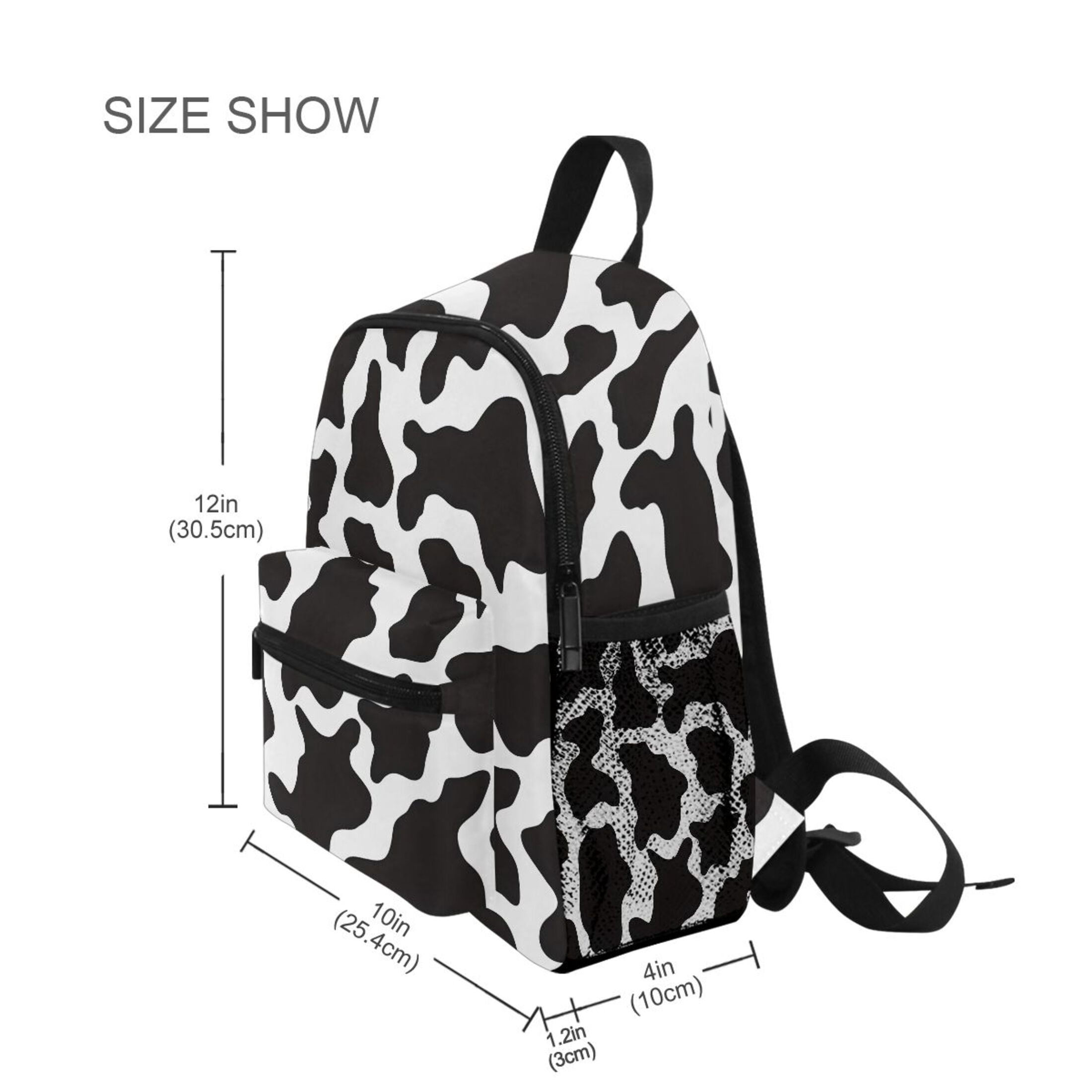 ALAZA Cow Print School Backpack Small Bookbag Mini Bags