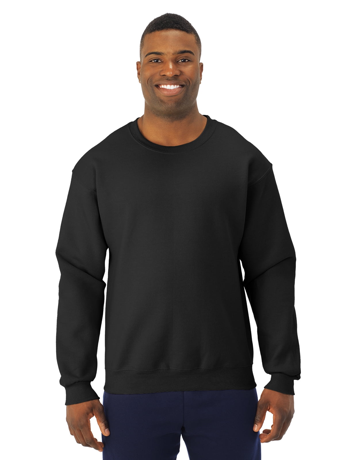 Jerzees Mens NuBlend Super Sweats Crew Sweatshirt, JZ4662MR, 5X, Black ...