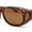 Tortoise - Brown, variant on Anti-glare Polarized 60mm Fit Over Large Plastic Round Sunglasses Matte Black