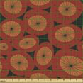 thumbnail image 2 of Abstract Fabric by the Yard, Doodle Simplistic Dandelion Flowers Abstract Nature Growth Pattern, Upholstery Fabric for Dining Chairs Home Decor Accents, Vermilion Orange Black by Ambesonne, 2 of 5