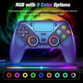 thumbnail image 2 of LED Wireless Controller for P5, Compatible with P5 Pro/Slim/PC, Dual Vibration, Macro/Turbo Function, 3.5mm Audio Jack, 6-Axis Motion Controller Gamepad with Speaker&RGBChroma Indigo), 2 of 7