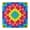 Colorful Tie Dye, variant on Colorful Tie Dye Mandala Pattern Square Fitted Tablecloth with Elastic Edge,Square Table Cover,Washable Elastic Table Cover for Home Kitchen Party Decor 34"x34"