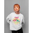 thumbnail image 2 of Flamingo Heart Summer Hibiscus Design Women's Sweatshirt, 2 of 4