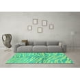 thumbnail image 3 of Ahgly Company Indoor Rectangle Animal Turquoise Blue Modern Area Rugs, 2' x 5', 3 of 4