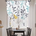 thumbnail image 3 of Aqua Grey Botanical Balloon Curtains for Windows, Bedroom Curtains 54 Inch Length, Watercolor Spring Floral Summer Leaf Tie Up Curtains Panels Thermal Insulated Bathroom Curtains Window 42"x54", 3 of 8