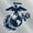 Blue, variant on White USMC Eagle Globe and Anchor Logo Clear Sticker