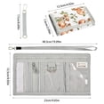 thumbnail image 3 of JIALIOU Nylon Trifold Card Wallet with ID Window Zipper Pocket for Men Women Teen Watercolor Dog Leaf Apple, 3 of 7