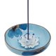 thumbnail image 1 of Quemador de incienso XCF Cenicero de porcelana azul pintado a mano, 1 of 4
