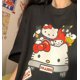 thumbnail image 2 of Camiseta de manga corta Sanrio para mujer, ropa suave de verano, Hipster, Top holgado de Hello Kitty, 2 of 6