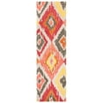 thumbnail image 5 of SAFAVIEH Ikat Leontyne Abstract Geometric Wool Area Rug, Beige/Pink, 9' x 12', 5 of 10