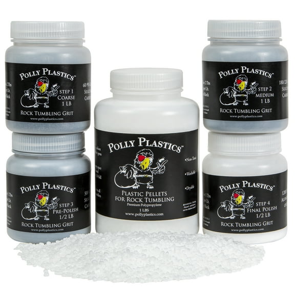 Polly Plastics Beginner Rock Tumbler Polishing Kit