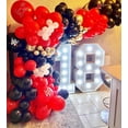 thumbnail image 4 of Globos de látex Aiwolf rojos y negros de 12 pulgadas, 50 unidades, 4 of 7