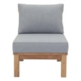 thumbnail image 5 of Modern Contemporary Urban Design Outdoor Patio Balcony Garden Furniture Sofa Middle Chair, Wood, Grey Gray Natural, 5 of 7
