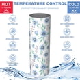 thumbnail image 5 of Pioneer Flower Floral Print Pattern 20oz Skinny Tumbler with Straw & Lid, Double Wall Vacuum Insulated Cup, Leak-Proof, Cup Holder Friendly, Hot 6H Cold 12H, 5 of 6