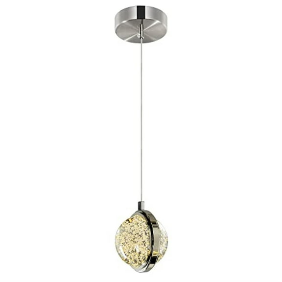 CWI Lighting Salvador LED Integrated Metal Pendant in Polished Nickel