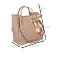 thumbnail image 3 of Alexis Bendel Women’s Vegan Leather Multi-Style Shopper Tote Everyday Handbag withScarves, 3 of 6