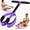 Purple 55 lbs, variant on Pedal Resistance Band with Handles, 55/75LBS Women Exercise Band for Full Body Training, Core, Legs, Glutes, Arms & Sit Up Equipment