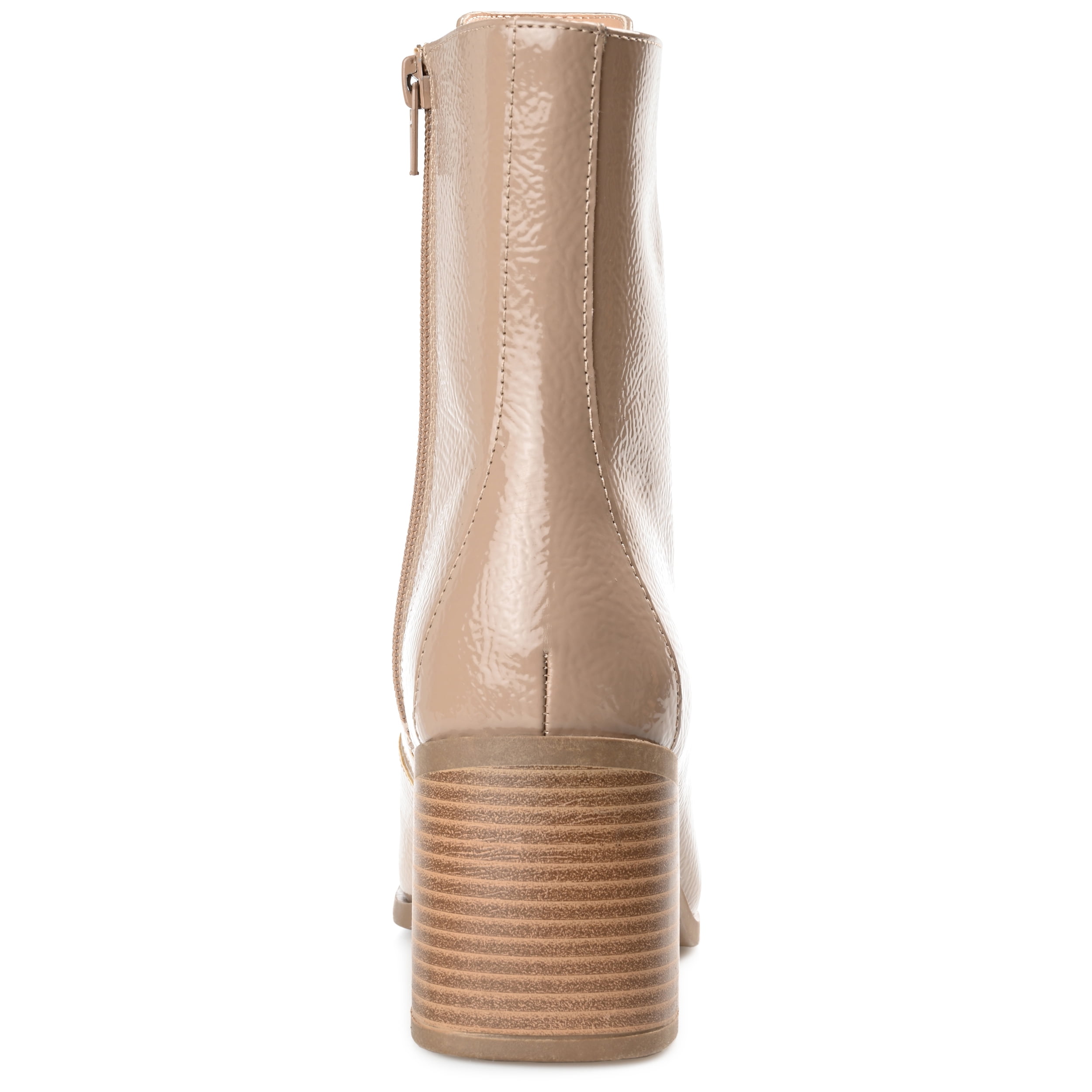 Journee Womens Covva Inside Zip Stacked Heel Booties, Widths Available